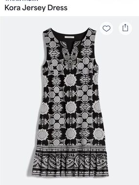 Kora Jersey Midi Dress - Black & White Medallion